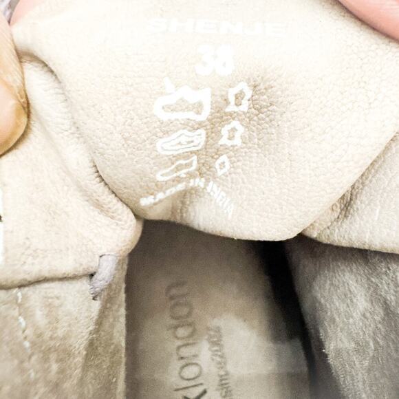 Anthropologie Laidback London Crochet Mocassin Suede Accented Booties Size 38 - Picture 3 of 8